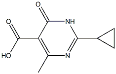 2-CYCLOPROPYL-4-METHYL-6-OXO-1,6-DIHYDROPYRIMIDINE-5-CARBOXYLIC ACID 구조식 이미지