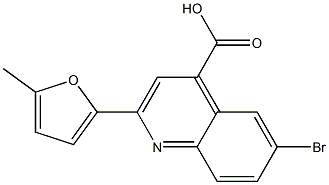 6-BROMO-2-(5-METHYL-2-FURYL)QUINOLINE-4-CARBOXYLIC ACID 구조식 이미지