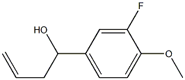 4-(3-FLUORO-4-METHOXYPHENYL)-1-BUTEN-4-OL 96% Structure