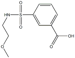 3-{[(2-METHOXYETHYL)AMINO]SULFONYL}BENZOIC ACID 구조식 이미지