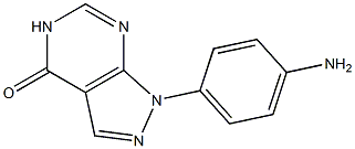 1-(4-AMINOPHENYL)-1,5-DIHYDRO-4H-PYRAZOLO[3,4-D]PYRIMIDIN-4-ONE 구조식 이미지