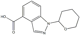 1-(TETRAHYDRO-PYRAN-2-YL)-1H-INDAZOLE-4-CARBOXYLIC ACID 구조식 이미지