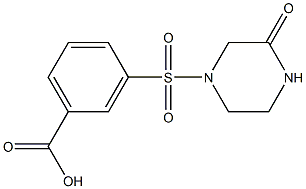 3-[(3-OXOPIPERAZIN-1-YL)SULFONYL]BENZOIC ACID 구조식 이미지