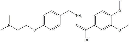 4-(2-(DIMETHYLAMINO) ETHOXY) BENZYLAMINE + 3,4-DIMETHOXY BENZOIC ACID 구조식 이미지