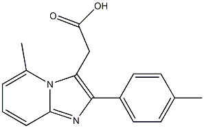 2 - (4 - METHYLPHENYL) - 5 -METHYLIMIDAZO[1,2 - A] PYRIDINE - 3  ACETICACID 구조식 이미지