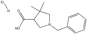 1-Benzyl-4,4-dimethyl-pyrrolidine-3-carboxylic acid HCl Structure