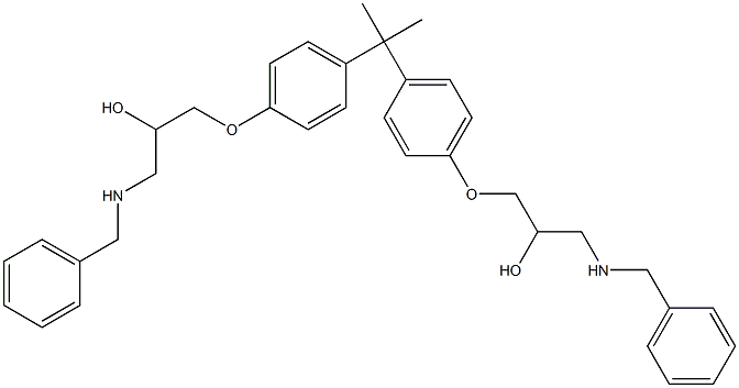 1-Benzylamino-3-(4-{1-[4-(3-benzylamino-2-hydroxypropoxy)phenyl]-1-methyl-ethyl}phenoxy)propan-2-ol Structure