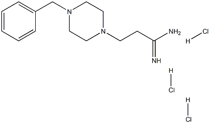 3-(4-Benzyl-piperazin-1-yl)-propionamidine 3HCl 구조식 이미지