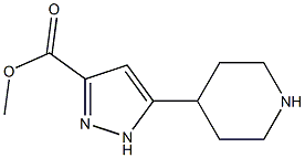 5-PIPERIDIN-4-YL-1H-PYRAZOLE-3-CARBPXYLIC ACID METHYL ESTER Structure