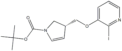 (R)-TERT-BUTYL 3-((2-IODOPYRIDIN-3-YLOXY)METHYL)-2,3-DIHYDROPYRROLE-1-CARBOXYLATE Structure