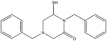 1,4-DIBENZYL-6-MERCAPTOPIPERAZIN-2-ONE 구조식 이미지