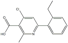 4-CHLORO-6-(2-ETHYL-PHENYL)-2-METHYL-NICOTINIC ACID 구조식 이미지