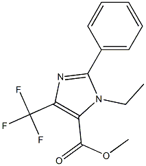 3-ETHYL-2-PHENYL-5-TRIFLUOROMETHYL-3H-IMIDAZOLE-4-CARBOXYLIC ACID METHYL ESTER 구조식 이미지