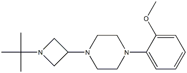 N-T-BUTYL-3-(4-(O-METHOXYPHENYL)PIPERAZINYL)AZETIDINE 구조식 이미지