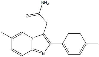 6-METHYL-2-(4-METHYLPHENYL)IMIDAZO[1,2-A]PYRIDINE-3-ACETAMIDE 구조식 이미지