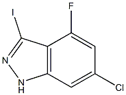 6-CHLORO-4-FLUORO-3-IODOINDAZOLE 구조식 이미지