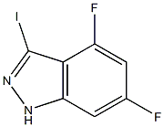 3-IODO-4,6-DIFLUORO(1H)INDAZOLE 구조식 이미지