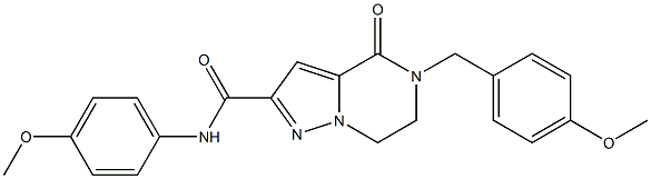 5-(4-methoxybenzyl)-N-(4-methoxyphenyl)-4-oxo-4,5,6,7-tetrahydropyrazolo[1,5-a]pyrazine-2-carboxamide 구조식 이미지