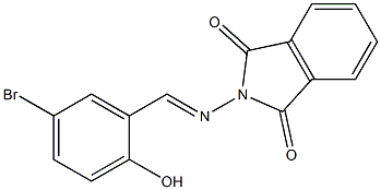 2-[(5-bromo-2-hydroxybenzylidene)amino]isoindoline-1,3-dione Structure