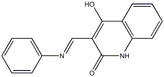 4-hydroxy-3-[(phenylimino)methyl]-1,2-dihydroquinolin-2-one Structure