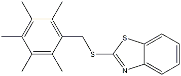 2-[(2,3,4,5,6-pentamethylbenzyl)thio]-1,3-benzothiazole 구조식 이미지