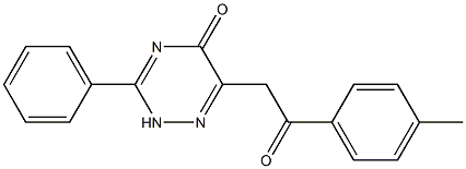 6-[2-(4-methylphenyl)-2-oxoethyl]-3-phenyl-2,5-dihydro-1,2,4-triazin-5-one Structure