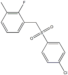 1-{[(4-chlorophenyl)sulfonyl]methyl}-2-fluoro-3-methylbenzene 구조식 이미지