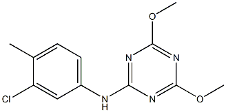 N2-(3-chloro-4-methylphenyl)-4,6-dimethoxy-1,3,5-triazin-2-amine Structure