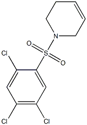 1-[(2,4,5-trichlorophenyl)sulfonyl]-1,2,3,6-tetrahydropyridine Structure