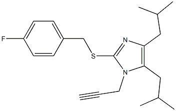 4,5-diisobutyl-1-(2-propynyl)-1H-imidazol-2-yl 4-fluorobenzyl sulfide Structure