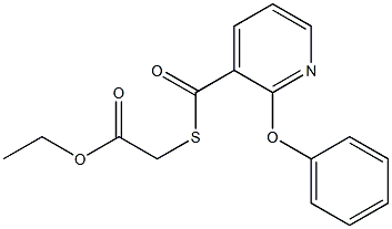 ethyl 2-{[(2-phenoxy-3-pyridyl)carbonyl]thio}acetate 구조식 이미지