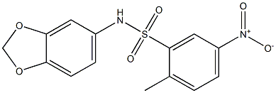 N1-(1,3-benzodioxol-5-yl)-2-methyl-5-nitrobenzene-1-sulfonamide Structure