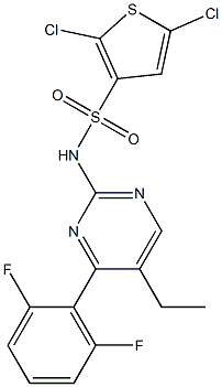 N3-[4-(2,6-difluorophenyl)-5-ethylpyrimidin-2-yl]-2,5-dichlorothiophene-3-sulfonamide Structure