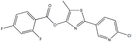 2-(6-chloro-3-pyridinyl)-5-methyl-1,3-thiazol-4-yl 2,4-difluorobenzenecarboxylate 구조식 이미지