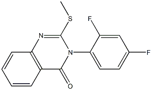 3-(2,4-difluorophenyl)-2-(methylthio)-3,4-dihydroquinazolin-4-one Structure