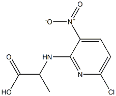 2-[(6-chloro-3-nitro-2-pyridinyl)amino]propanoic acid 구조식 이미지