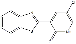 3-(1,3-benzothiazol-2-yl)-5-chloro-2(1H)-pyridinone 구조식 이미지