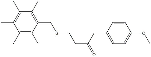 1-(4-methoxyphenyl)-4-[(2,3,4,5,6-pentamethylbenzyl)sulfanyl]-2-butanone Structure