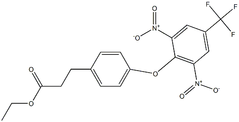 ethyl 3-{4-[2,6-dinitro-4-(trifluoromethyl)phenoxy]phenyl}propanoate Structure