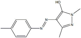 1,3-dimethyl-4-[2-(4-methylphenyl)diaz-1-enyl]-1H-pyrazol-5-ol Structure
