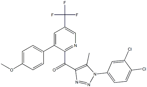[1-(3,4-dichlorophenyl)-5-methyl-1H-1,2,3-triazol-4-yl][3-(4-methoxyphenyl)-5-(trifluoromethyl)-2-pyridinyl]methanone 구조식 이미지