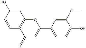 7-hydroxy-2-(4-hydroxy-3-methoxyphenyl)-4H-chromen-4-one Structure