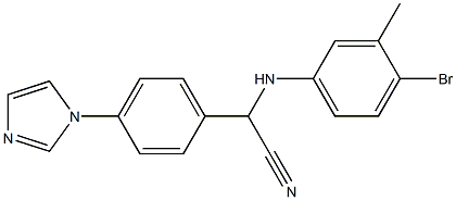 2-(4-bromo-3-methylanilino)-2-[4-(1H-imidazol-1-yl)phenyl]acetonitrile Structure