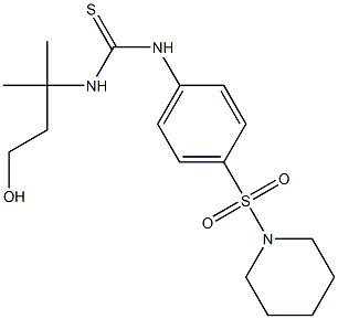 N-(3-hydroxy-1,1-dimethylpropyl)-N'-[4-(piperidinosulfonyl)phenyl]thiourea 구조식 이미지