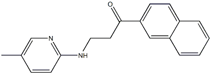 3-[(5-methyl-2-pyridinyl)amino]-1-(2-naphthyl)-1-propanone 구조식 이미지