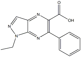 1-ethyl-6-phenyl-1H-pyrazolo[3,4-b]pyrazine-5-carboxylic acid 구조식 이미지