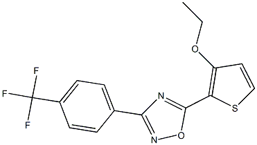 5-(3-ethoxy-2-thienyl)-3-[4-(trifluoromethyl)phenyl]-1,2,4-oxadiazole Structure