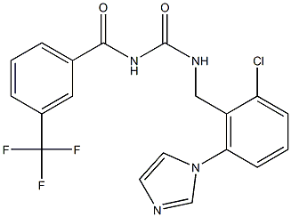 N-[2-chloro-6-(1H-imidazol-1-yl)benzyl]-N'-[3-(trifluoromethyl)benzoyl]urea 구조식 이미지