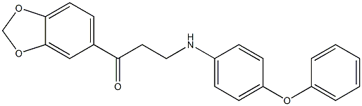 1-(1,3-benzodioxol-5-yl)-3-(4-phenoxyanilino)-1-propanone Structure