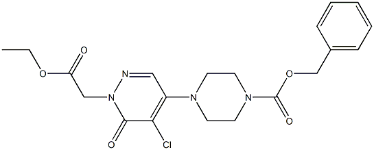 benzyl 4-[5-chloro-1-(2-ethoxy-2-oxoethyl)-6-oxo-1,6-dihydro-4-pyridazinyl]tetrahydro-1(2H)-pyrazinecarboxylate Structure